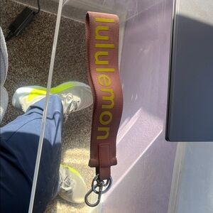 Lululemon Brown & Yellow Key Fob Strap